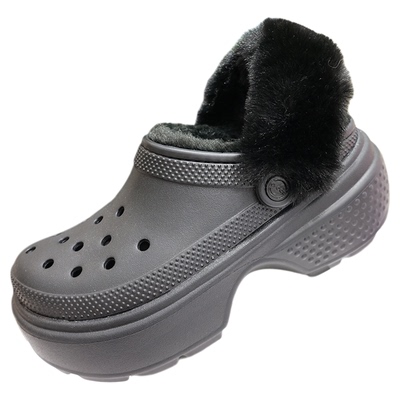 crocs冬季保暖雪屋暖棉拖鞋