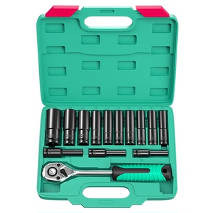 电动扳手套筒全套组合套装工具大中小飞风炮电板手加长六角套筒头