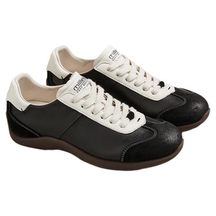 MILLIE'S/妙丽2026秋季新款复古风德训鞋女鞋拼色小众时尚休闲鞋