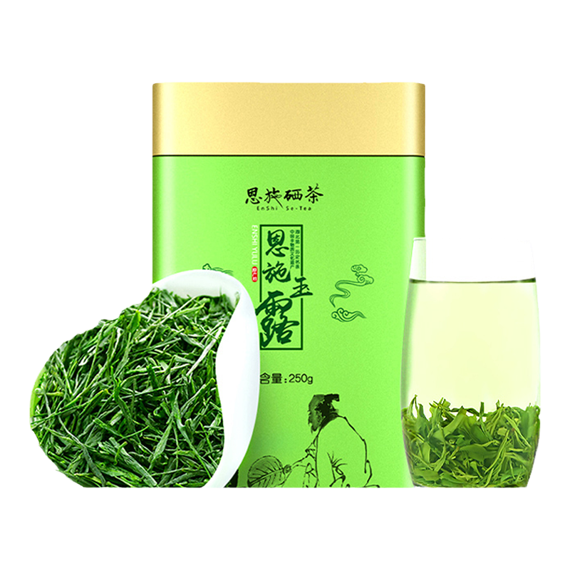 恩施玉露绿茶2025年新茶蒸青明前冷泡硒茶自己喝明前春茶毛尖250g