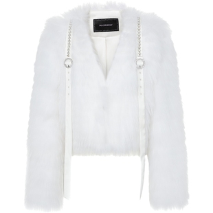 【奥莱】MAXRIENY名媛富家千金风外套款名媛气质貉子毛皮草