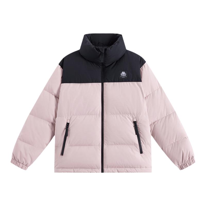 卡帕抗寒保暖连帽拼色运动羽绒服