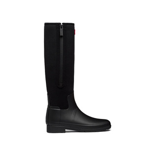 HUNTER女士雨鞋户外鞋Refined高筒靴拉链拼接款长筒靴女靴雨靴