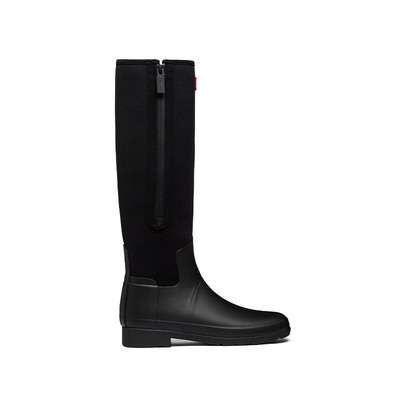 HUNTER女士雨鞋户外鞋Refined高筒靴拉链拼接款长筒靴女靴雨靴