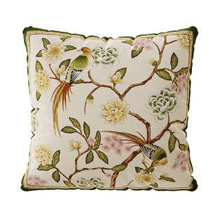 冉忆2026新款沙发抱枕新中式国风轻奢高级感客厅卧室靠枕腰枕青棠