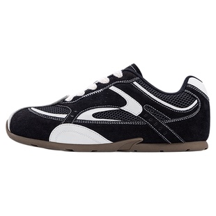 MRA黑白赛车鞋男2026新款春季透气平底休闲板鞋复古德训鞋薄底鞋