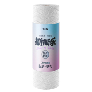 撕撕乐一次性周抛抹布厨房专用洗碗布10A抗菌不沾油加厚清洁抹布