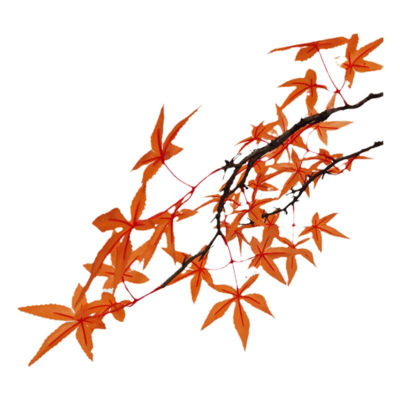 仿真红枫叶树枝装饰秋季摆放花艺枫树叶造景工程红色鸡爪枫假树叶