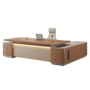 老板桌轻奢高级感总经理董事长办公桌电脑桌简约现代办公室大班台