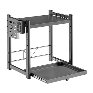 Madors厨房微波炉家用置物架台面多功能家电收纳架子可抽拉式支架