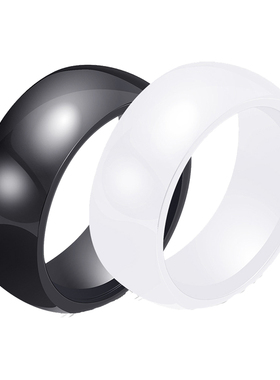 黑白情侣手饰品陶瓷戒指