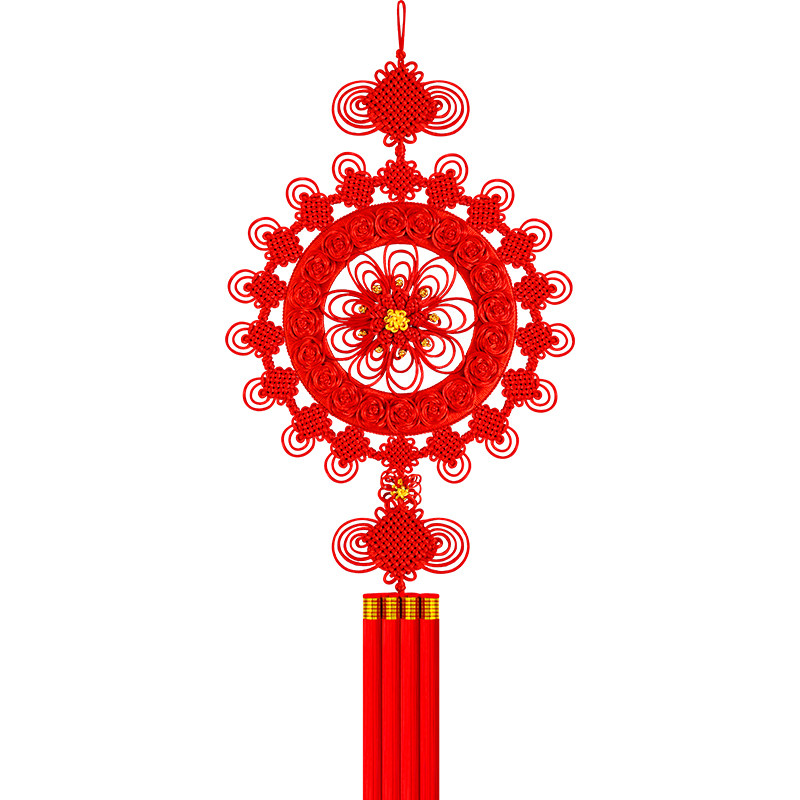 高档手工中国结挂件大号福字客厅电视墙走廊壁挂新年喜庆装饰新居