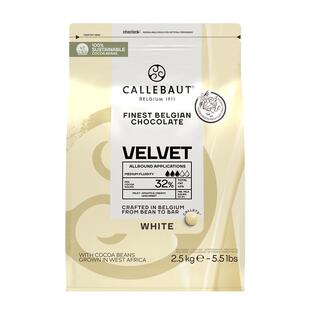 嘉利宝比利时进口32%烘焙专用白巧克力豆纯可可脂 2.5kg商用原料