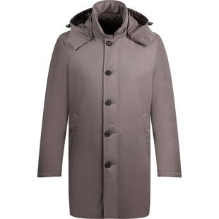 【桃皮绒】LAMPO/蓝豹桃皮绒羽绒服男鹅绒服风衣款可脱卸羽绒服