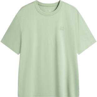 李宁短袖男士官方夏季半袖简约盐系情侣装黑色体恤纯棉运动T恤女