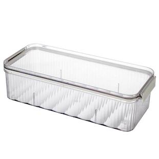 大葱收纳神器长条葱段收纳盒长方形厨房小葱香菜冰箱食品级保鲜盒