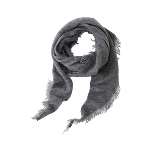 山羊绒三角围巾女流苏边保暖百搭披肩冬季围脖韩版欧美风简约毛边