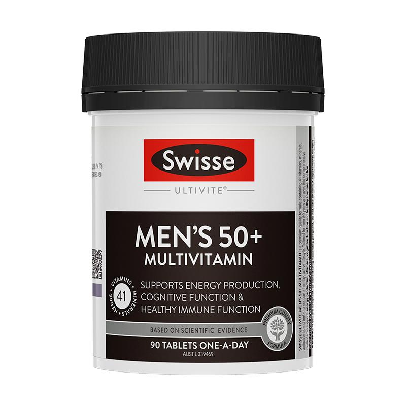 Swisse斯维诗中老年男性综合复合维生素50+碘化钾新陈代谢