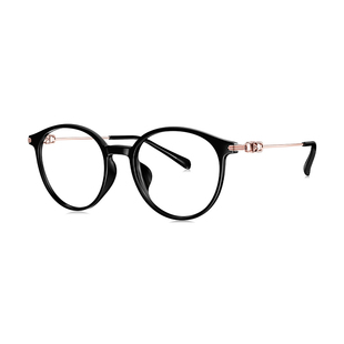 BOLON暴龙近视眼镜框猫眼镜架百搭素颜镜黑框方圆脸男女BJ5128