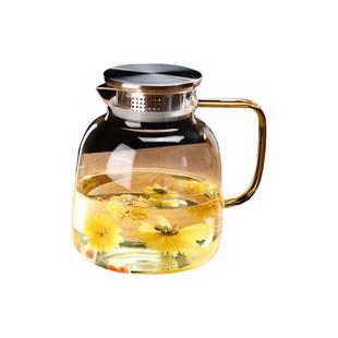 家用耐高温冷水壶大容量玻璃凉水壶冷泡茶壶白开水杯装水扎壶套装