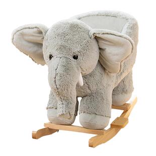 木马儿童摇马实木摇摇马毛绒象玩具宝宝摇椅婴儿宝宝周岁生日礼物