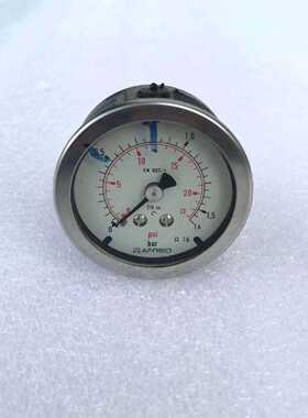议价原装AFRISO压力表全不锈钢EN 837-1 0-23psi 0-1.6bar