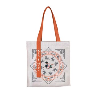 2026马年马运呈祥休闲加厚加密印花环保帆布袋外出大容量