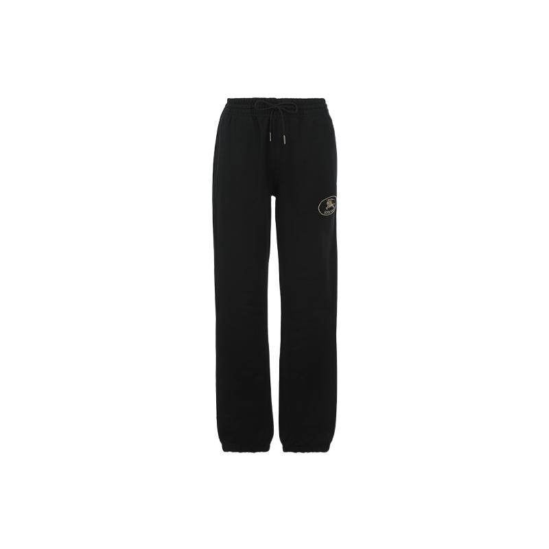 【自营】BURBERRY/博柏利女士马术骑士徽标松紧腰束脚运动休闲裤