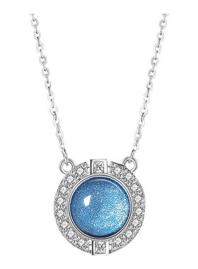 雅影海洋之心925纯银项链女小众