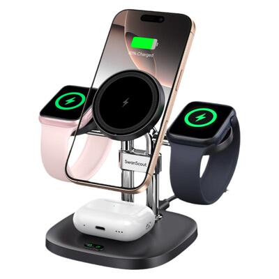 苹果专属四合一磁吸无线充双手表