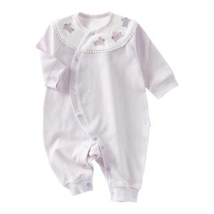 馨贝比婴儿连体衣春秋纯棉新生儿衣服女宝宝公主哈衣外出爬服秋装