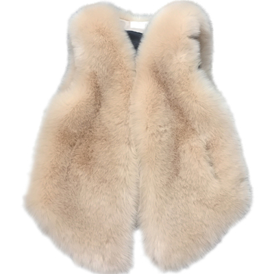 皮草马甲中长款女童修身显瘦坎肩