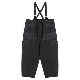 niko and ...NKJ牛仔裤2026春季新款棉质宽松阔腿背带裤497784