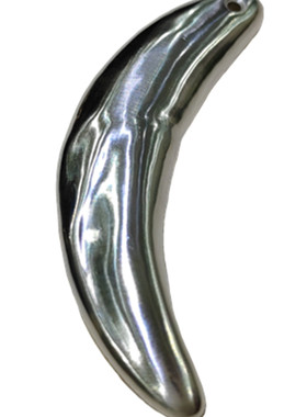 弘霞客男足银光面实心狼牙实心