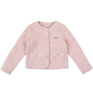 IVY HOUSE常春藤女童秋冬新款小香风针织外套连衣裙儿童洋气上衣