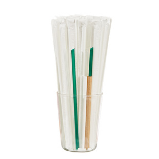 一次性吸管耐高温珍珠奶茶细尖果汁硬吸管独立纸包装咖啡饮料吸管