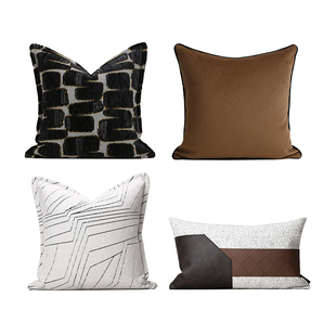 『月初日落』现代轻奢高档样板间客厅沙发抱枕套床头高端靠背枕头