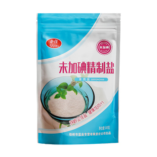企佳无碘盐食用整箱甲状腺未加碘不加碘食用盐无典盐家用300g*8袋