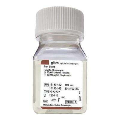 Gibco 15140-122 青霉素-链霉素溶液（100X 双抗）100ml/瓶