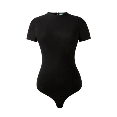 收腰短袖欧美性感打底连体衣