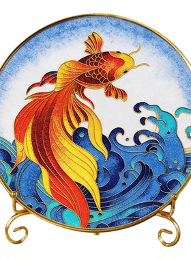 掐丝珐琅画摆件国庆节礼物
