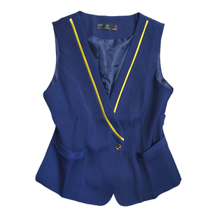 职业西装马甲套装男女新款背心四件套服务员马夹工装酒店工作服