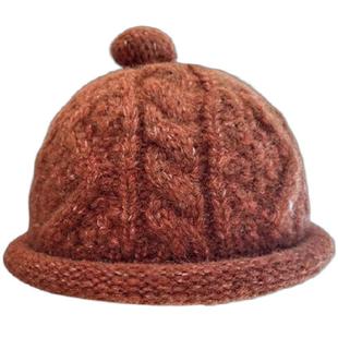 2026新款复古麻花针织地主帽子女秋冬季加厚保暖防寒毛线瓜皮帽男