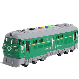 可喷雾合金绿皮火车模型仿真蒸汽机车火车复兴号高铁玩具男孩儿童