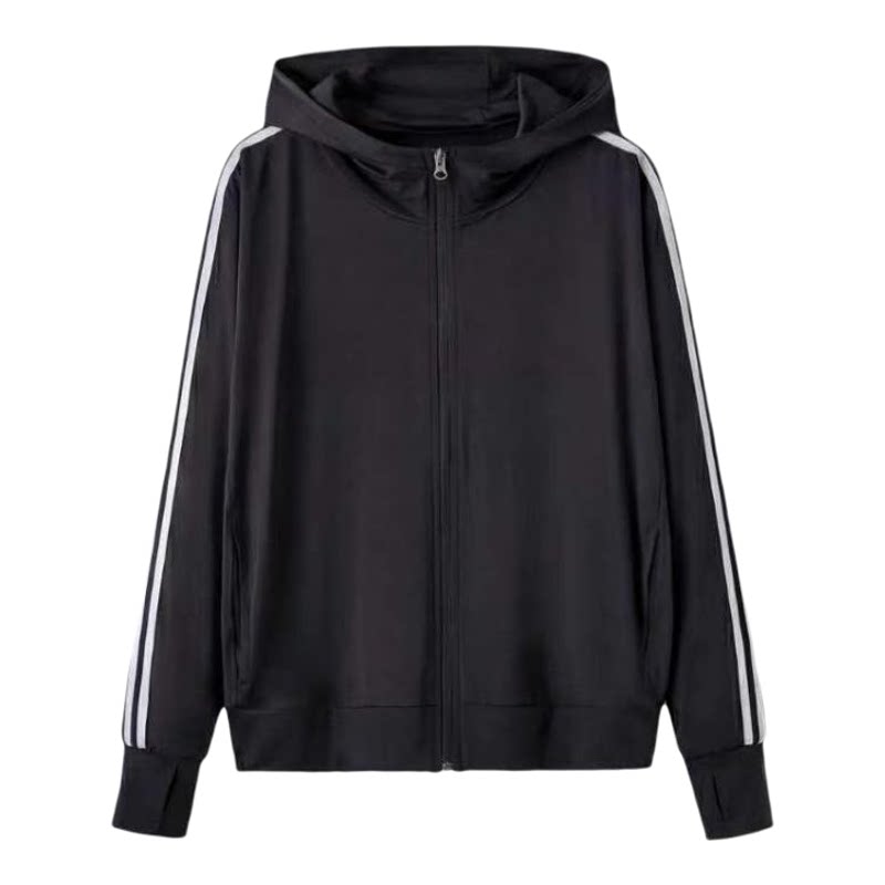 2026春季新品广场舞服装连帽拉链卫衣女轻薄透气百搭休闲运动上衣