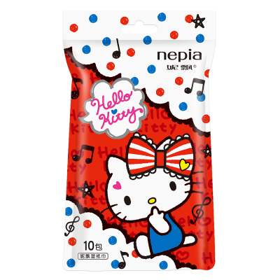 妮飘HelloKitty湿巾独立包装
