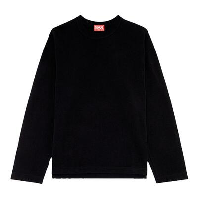 DieselOVALD黑色圆领卫衣