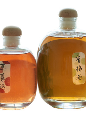 肆月日式简约玻璃家用酒壶分装瓶