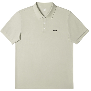 Lee26春夏新品索罗娜翻领小Logo徽标男士复古撞色防晒短袖polo衫