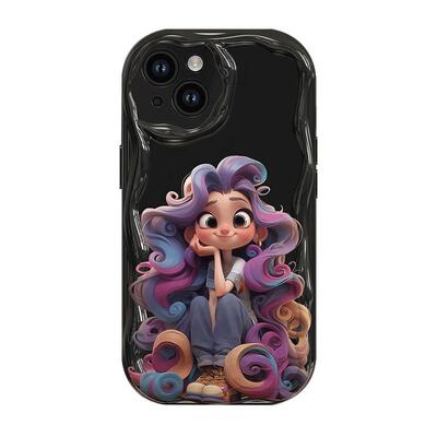 适用vivotpu卡通手机壳在逃公主